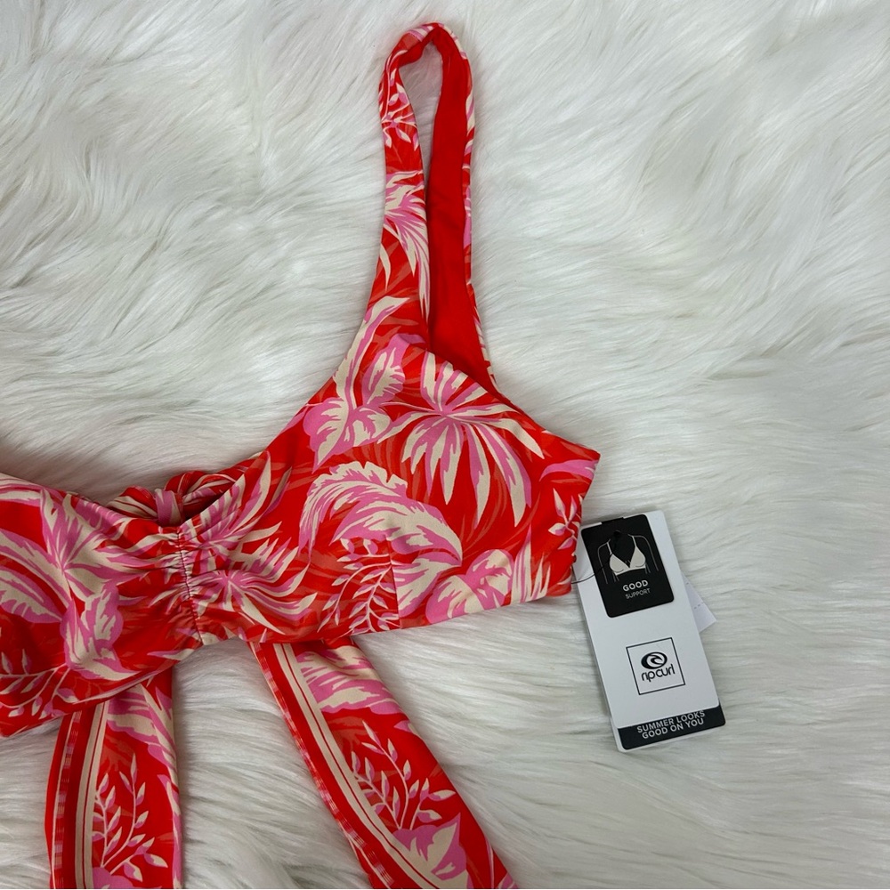 NWT Ripcurl Sun Rays Crop Bikini Top in Red Size M - Picture 5 of 10